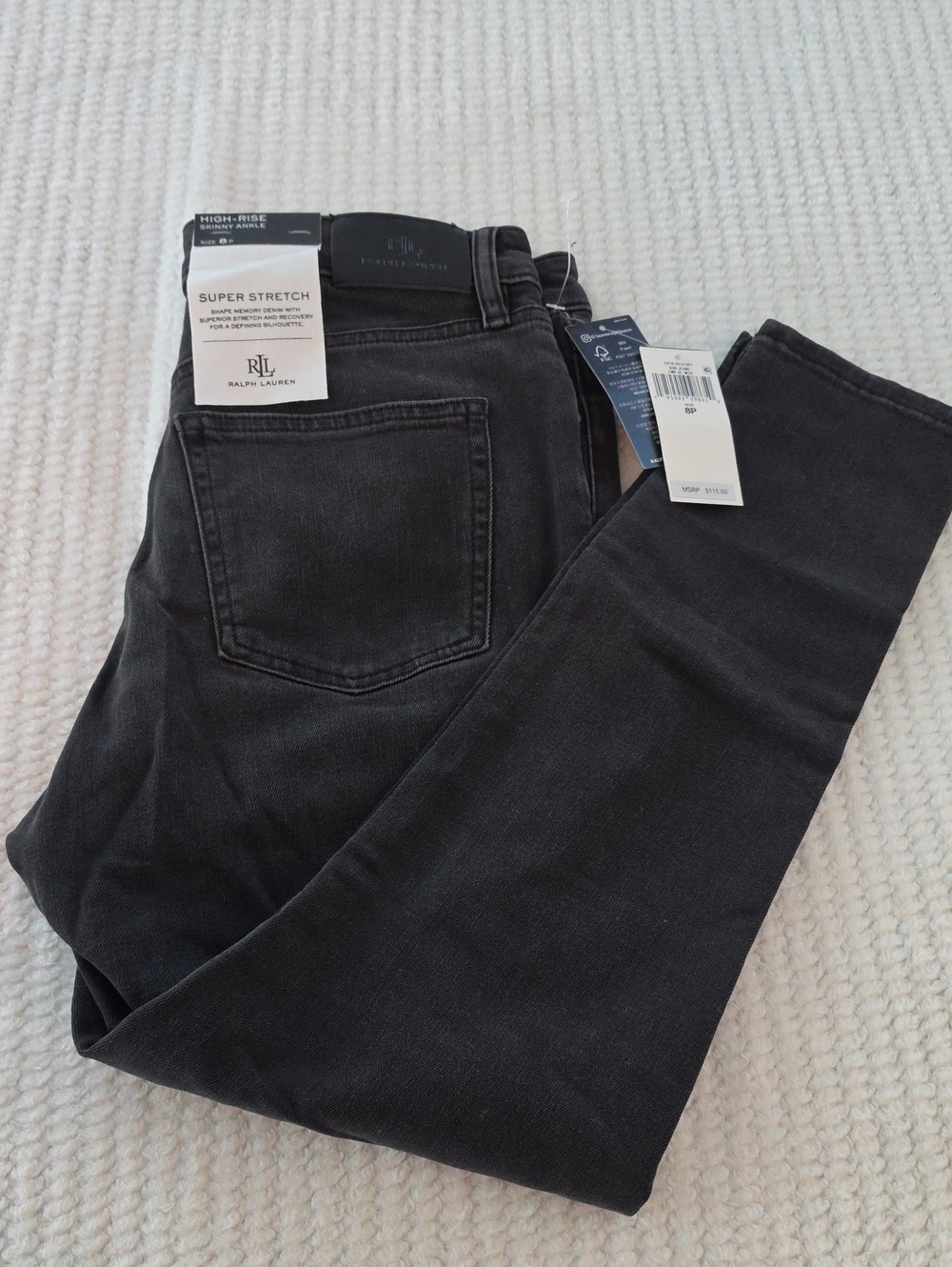 Ralph Lauren RLX Super Stretch Black Jeans Brand New